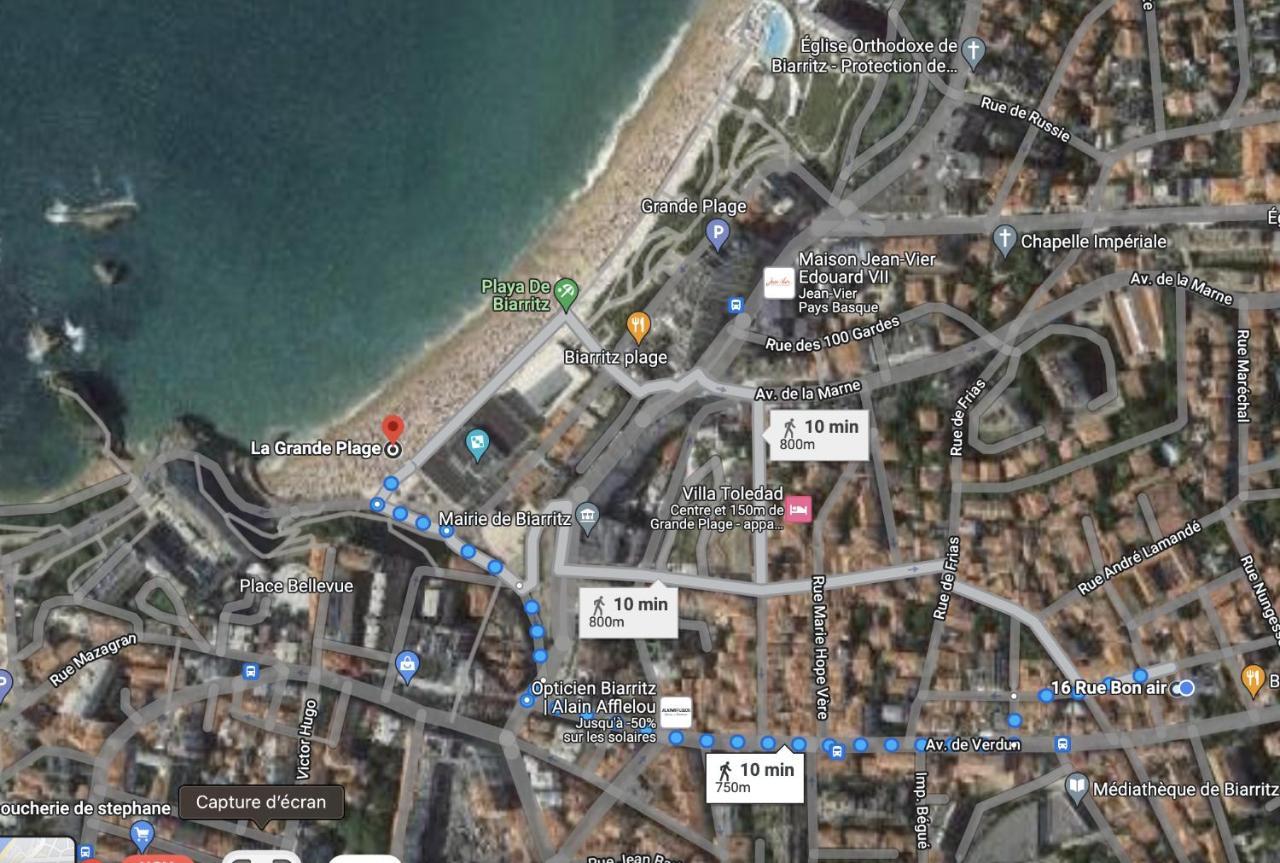 Biarritz Centre, Pres Avenue De Verdun, Cosy Apt 2 Pieces , Salon , Chambre Separe, Rue Tres Calme A 10 Minutes A Pied De La Grande Plage Exterior foto